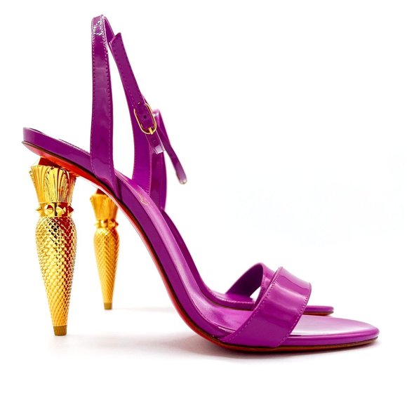 Christian Louboutin Shoes - Christian Louboutin Lipqueen Red Sole 95MM Patent Leather Women's Sandals